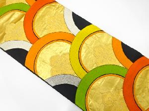 アンティーク　青海波に花模様織出し袋帯（材料）